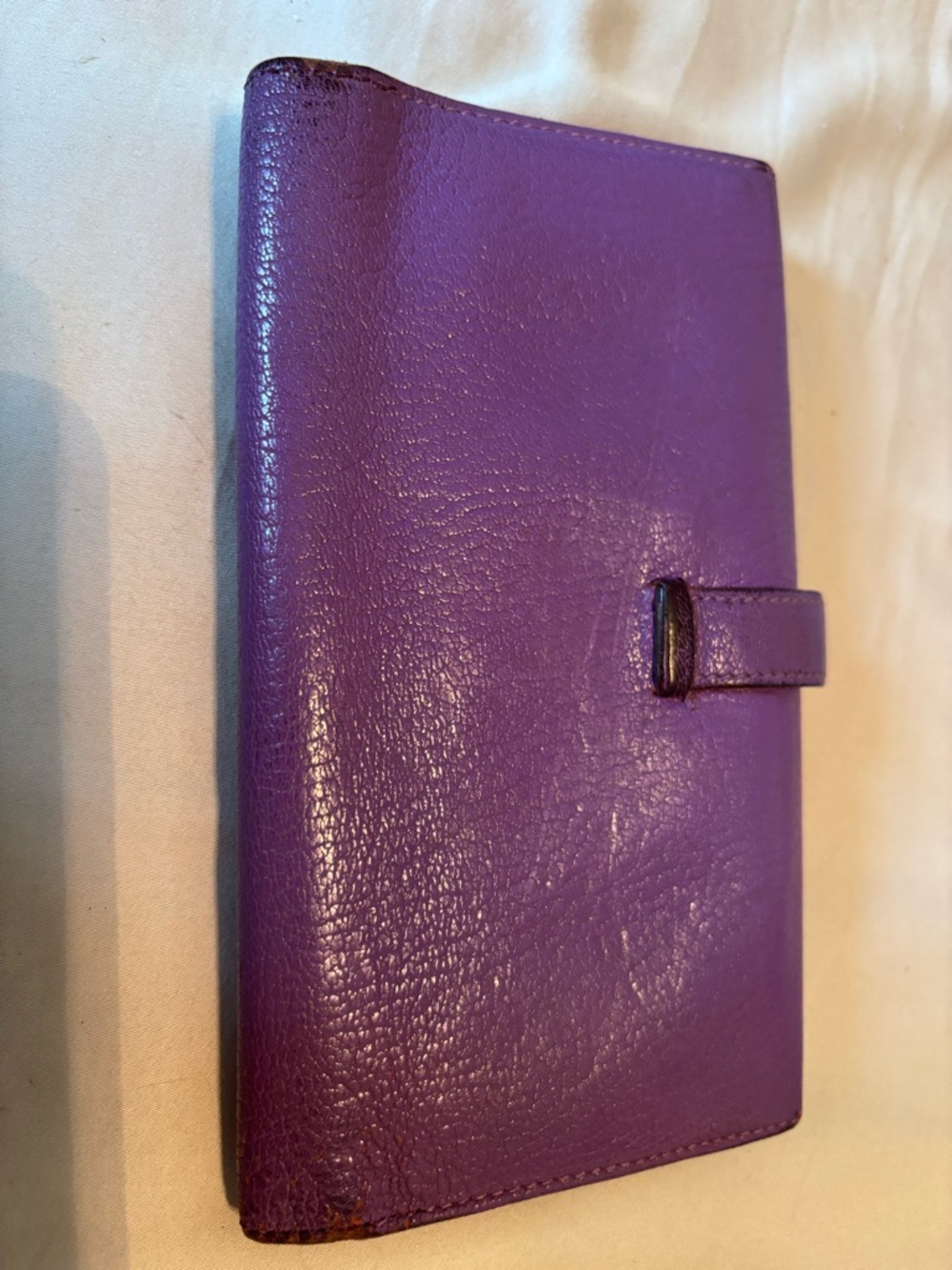Authentic Hermès Béarn Long Wallet – Rare Purple Leather – Very Good Condition - Picture 3 of 10